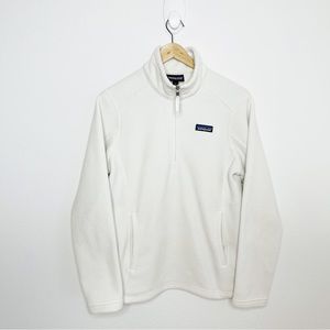 Patagonia Womens Classic Synchilla Marsupial Fleece Pullover Jacket White Medium